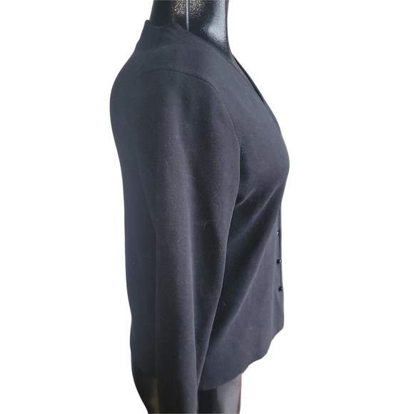 Charter Club Black Silk Blend Button Up  Sweater Cardigan M - Picture 3 of 5